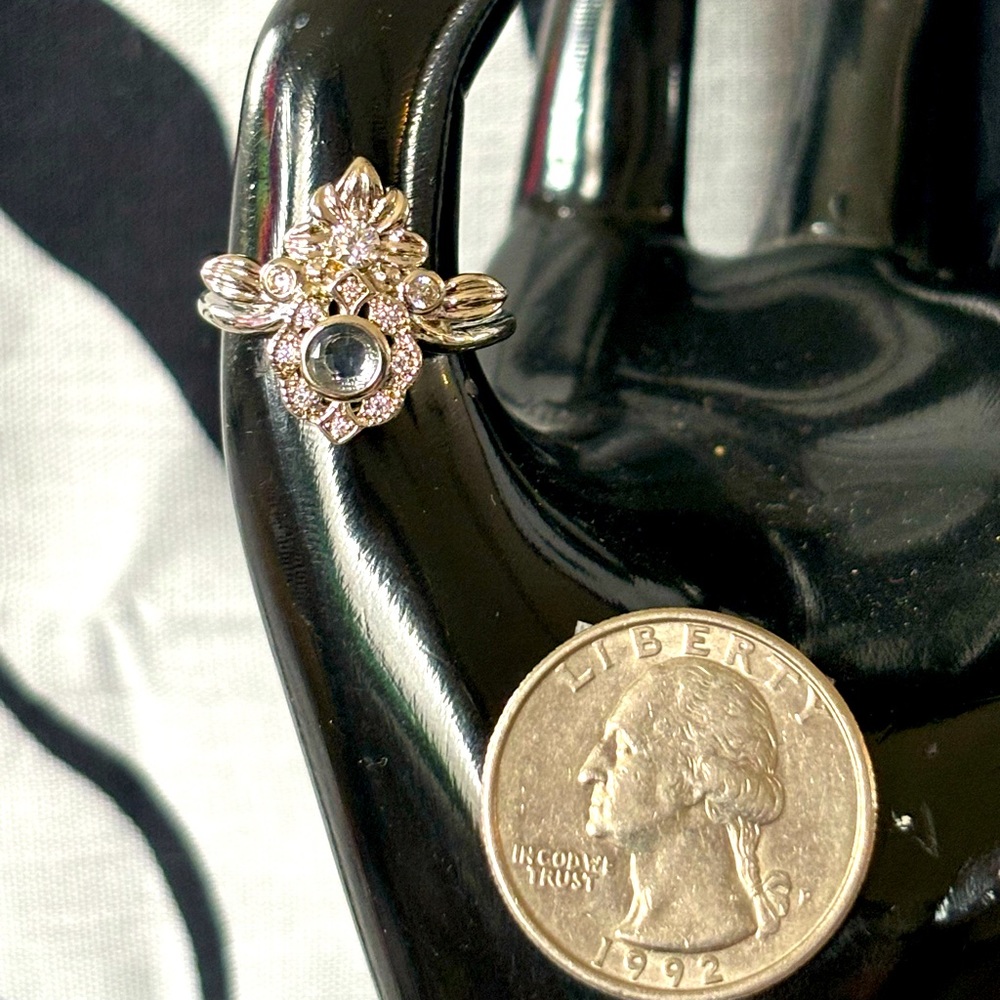 86. Blue topaz ring